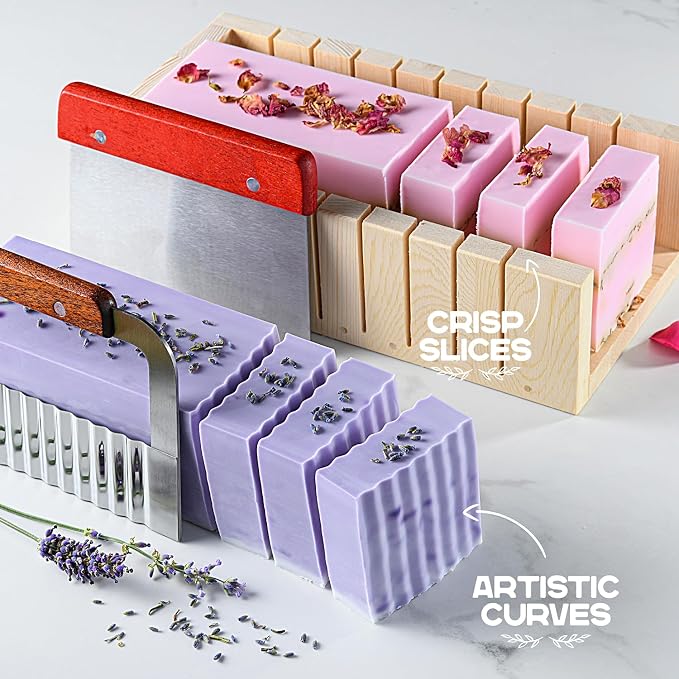 Soap Making Kit with Melt & Pour Base, Cutting Box, Fragrances - Image 6
