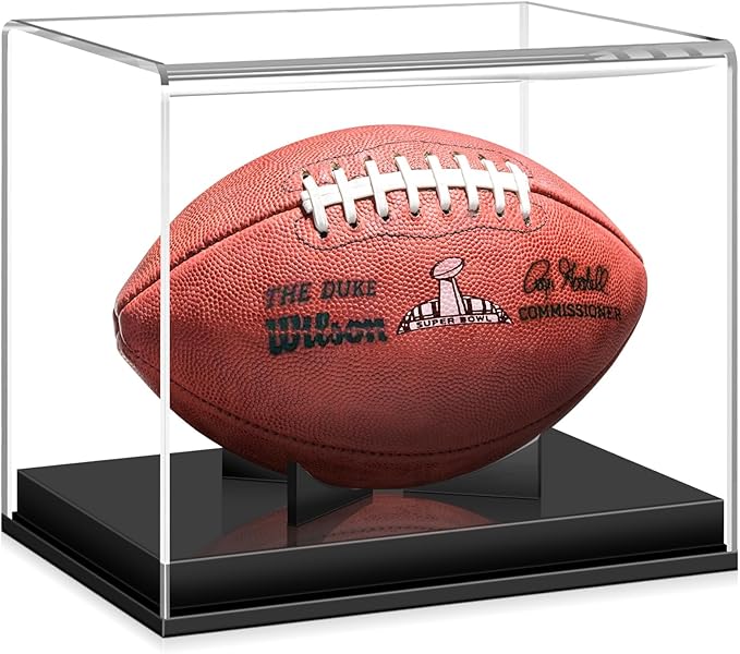 KKU Football Display Case, Acrylic Football Case Display Case Autographed by KKUprotectanddisplayyourtreasures
