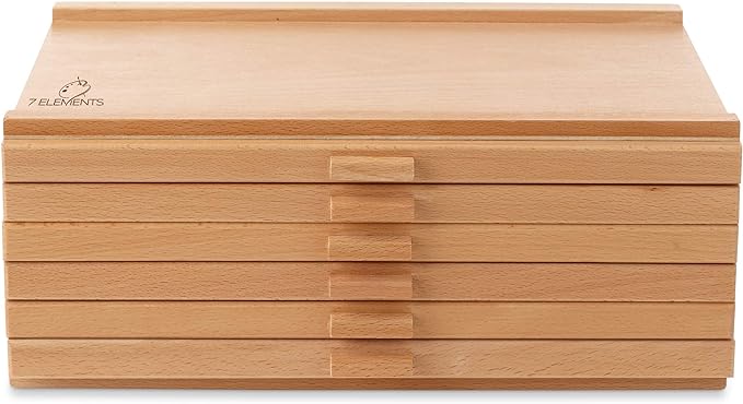 7 Elements 10 Drawer Wooden Artist Storage Supply Box - Image 5