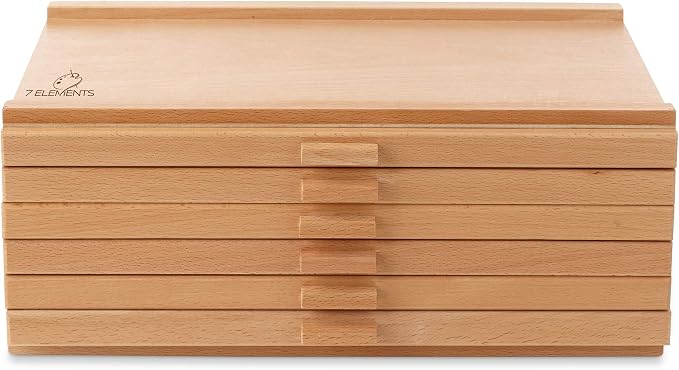 7 Elements 12 Drawer Wooden Artist Storage Supply Box - Image 6