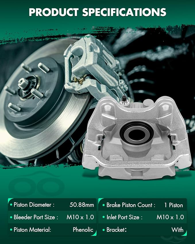 SCITOO 18-B5030 Disc Brake Caliper Assembly with Bracket Fit For Cadillac 2007 2008 2009 2010 2011 2012 2013 2014 2015 2016 2017,For Chevrolet 2007-2017,For GMC 2007-2017