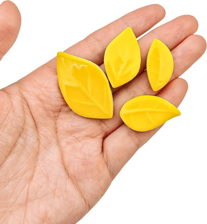 500g/1.1lb Leaf-Shaped Ceramic Mosaic Tiles, Ceramic Mosaic Pieces - Image 4
