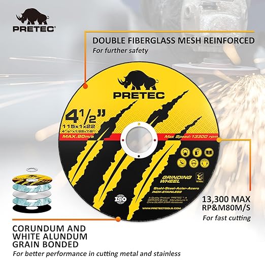 Cut Off Wheels 4-1/2",25+2 Pack Metal Cutting Wheel,Thin 4.5” Metal & Stainless Steel Fast Cutting Discs for Angle Grinder - 7/8" Arbor Hole