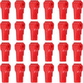 PATIKIL 6 mm Stop Peg Lock, 25 Pcs Pegboard Hooks Anti Sweep Theft Hook Locks Plastic Pegs for Mobile Accessories Shop Clothes Retail Security Display, Red