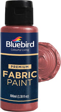 BLUEBIRD Fabric Paint, Cherry Red, 3.4 Fl Oz, Permanent Fabric Paints by BluebirdArts