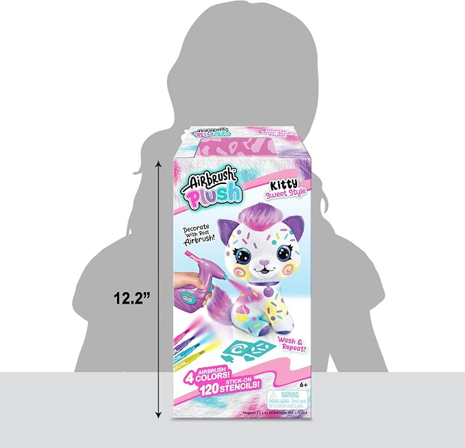 Canal Toys Personalize Airbrush Plush Large Kitty! Decorate, Repeat! Customize - Image 17
