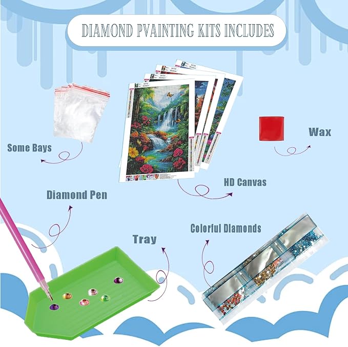 DOZEEZOP 4 Pack 5D Diamond Painting Kits - Image 2