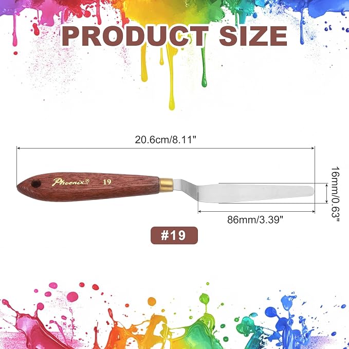 MECCANIXITY Pack of 1 Palette Knife No.19, 8.1" Long Palette Knives - Image 2