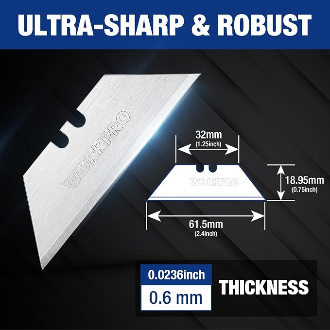 WORKPRO 200-Pack Utility Knife Blades - Image 2