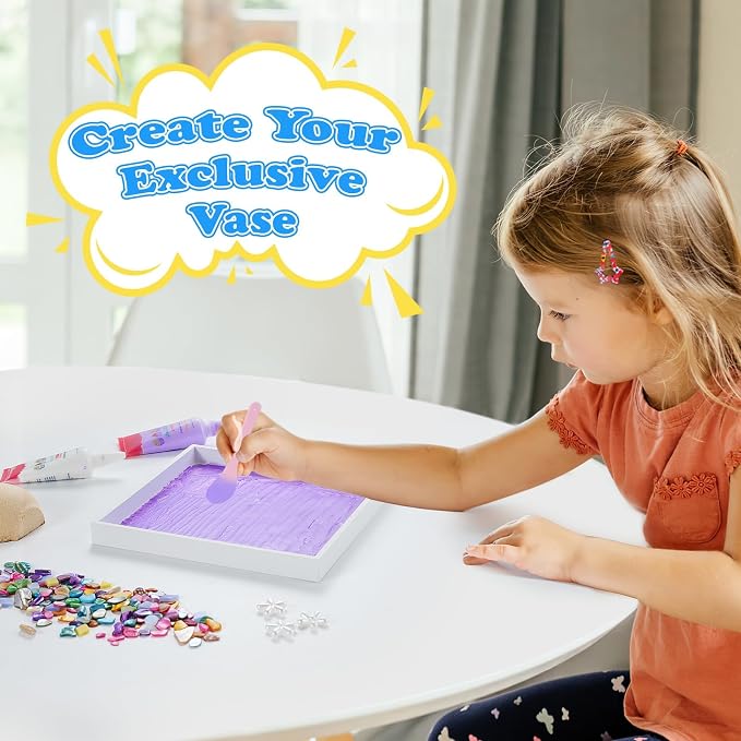 DIY Vase Mosaic Painting Kit, DIY Mosaic Arts and Craft Kits - Image 2