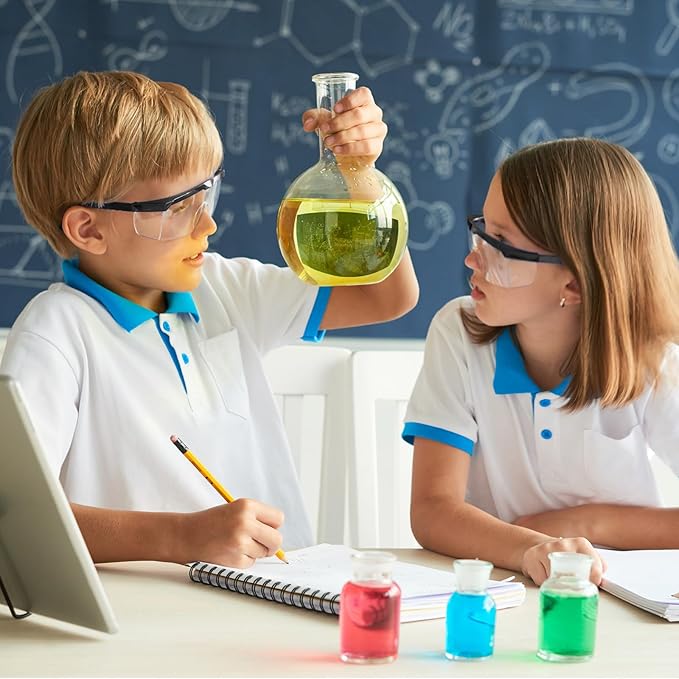 100 Pairs Safety Goggles Bulk Protective Glasses for Shooting Lab Safety Goggles Over Glasses for Kids Adult