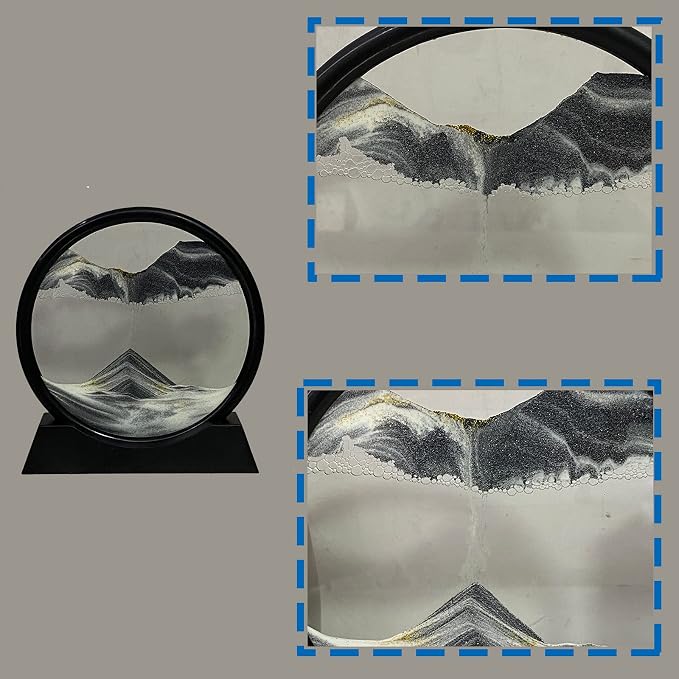 HYUGF Moving Sand Art Picture Decor, 3D Deep Sea Sandscape Liquid Motion - Image 2