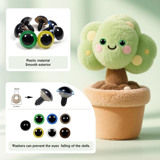 TOAOB 140pcs 18mm Colorful Safety Eyes - Image 3