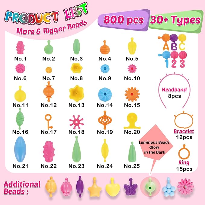 FUNZBO 850pcs Pop Beads - Image 2