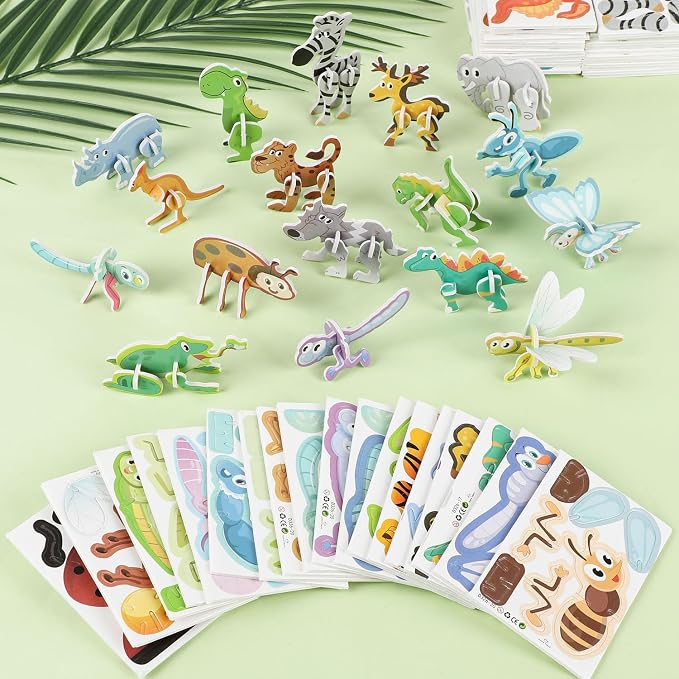LOMIMOS 50Pcs Educational 3D Cartoon Puzzle by LOMIMOS