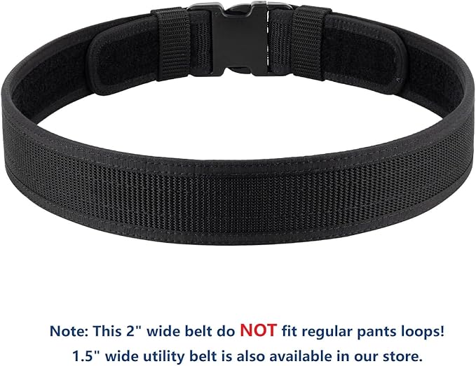 Security EMS EMT Firefighters Work Belt 2" Wide Camping Hiking Utility Tool Belt Airsoft Paintball Gear Holster Belt