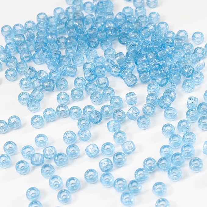 Gxueshan 1000 Pcs Acrylic Plastic White Pony Beads 6x9mm Bulk Kandi Beads - Image 3