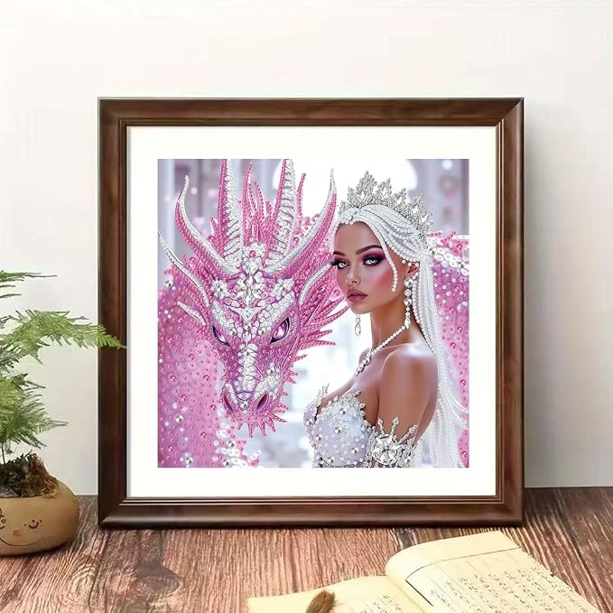 Dragon Diamond Art Kits for Adults, Full Drill Diamond Painting Kit 12x12in - Image 2