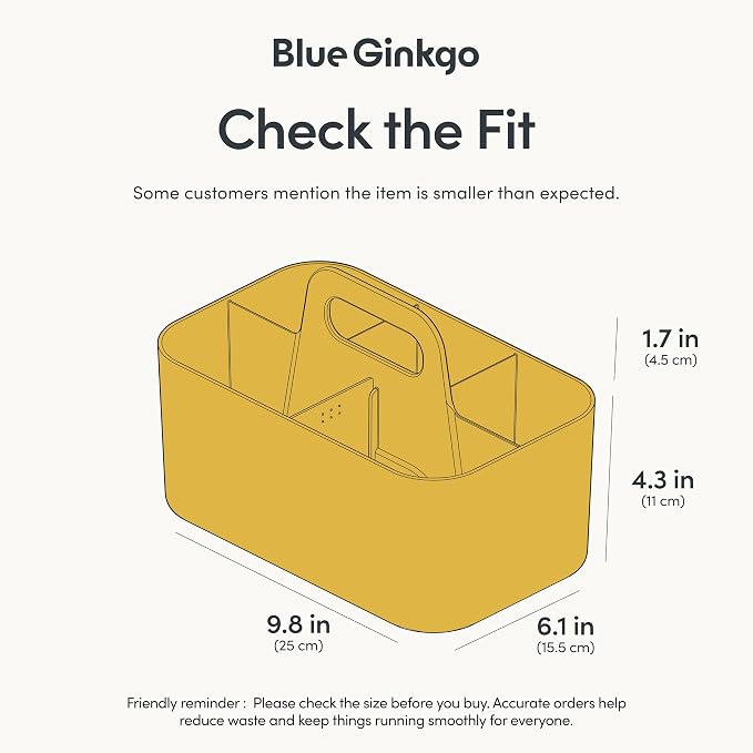 BLUE GINKGO Stackable Organizer Caddy, Made in Korea | Portable. Adjustable. - Image 3
