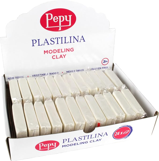 Pepy Plastilina Reusable and Non-Drying Modeling Clay; Set of 24 Bars, 1.4 by Pepy