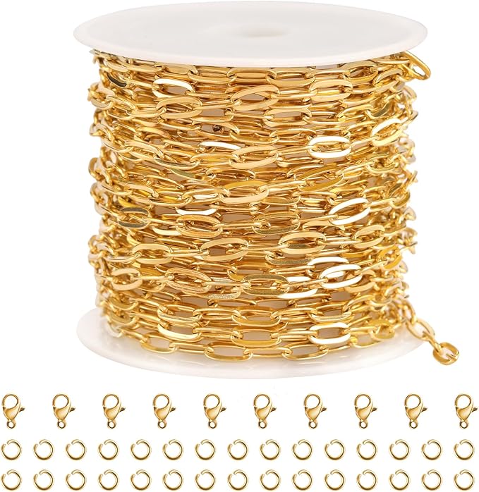 SMYHTGLIF 5 Meters Gold Stainless Steel Chain by SMYHTGLIF