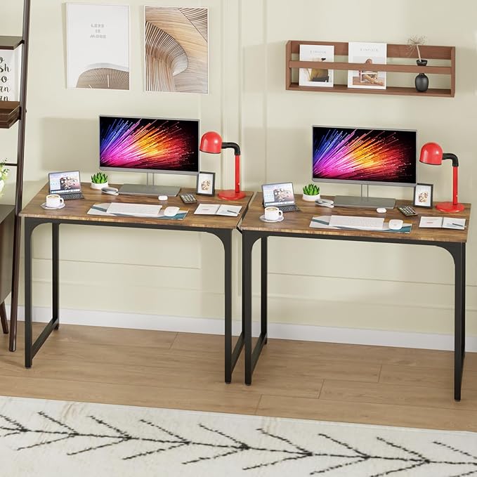 PayLessHere | 39 Inch Computer Desk | Brown | Office Desk - Image 7