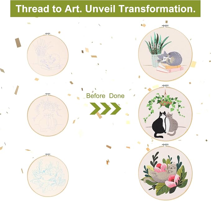 Santune 3 Pack Embroidery Kit for Beginners - Image 4