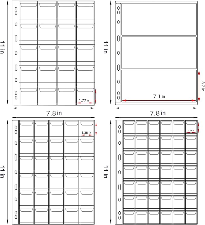 Ettonsun 398-Pocket Coin Collection Book, Coin Collection Supplies, Coin - Image 6