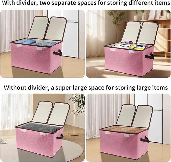 Foldable Fabric Storage Box, 16.5 x 11.8 x 9.8 inches, - Image 5