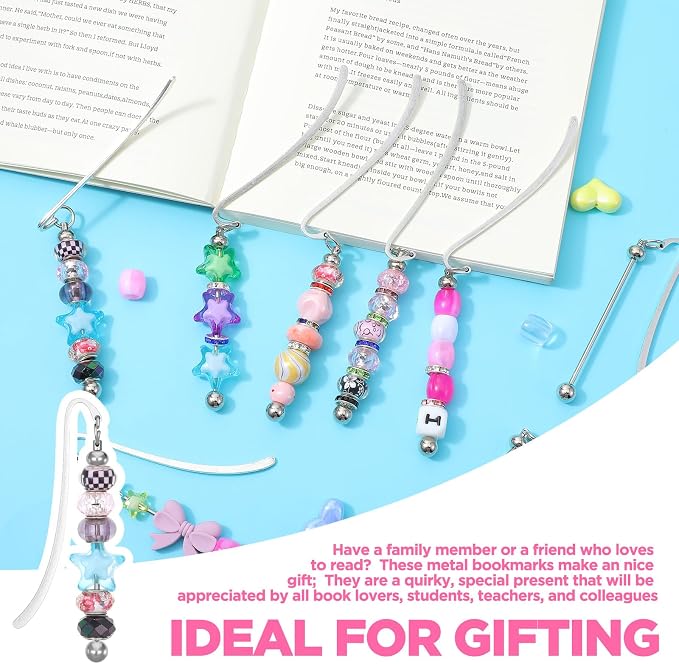 Beadable Bookmarks 20pcs Beaded Bookmark DIY Metal Blank Bar Bulk - Image 7