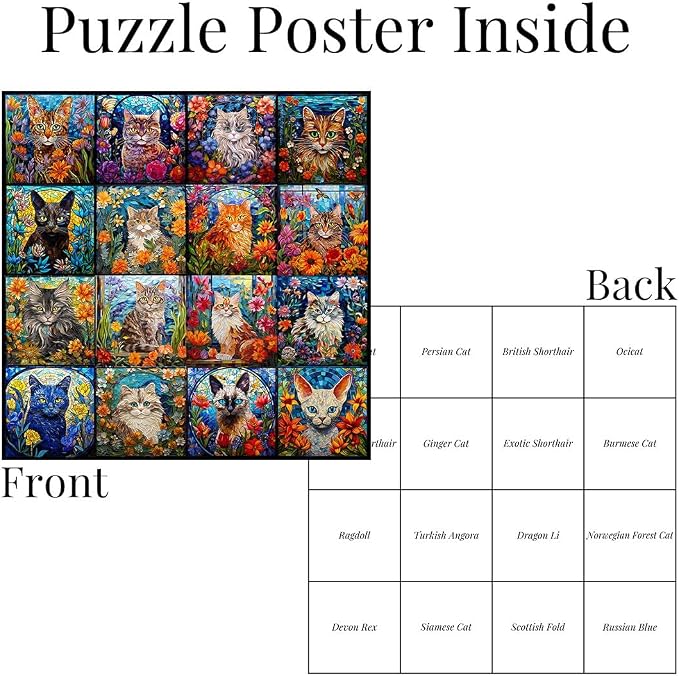 Bgraamiens Cats Mosaic Art Puzzle - Image 3