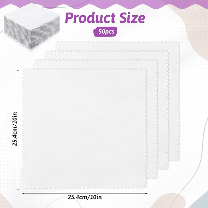50 Pack 10-inch Cotton Fabric Squares, 10″ Precut Quilting Fabric Bundles - Image 2
