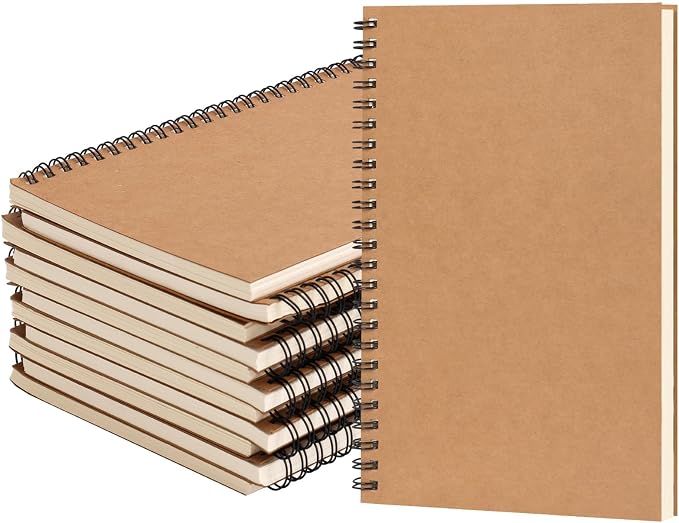 EOOUT Sketch Book for Kids, 12 Pack, A5 Blank Spiral Notebooks Sketchbooks by EOOUT