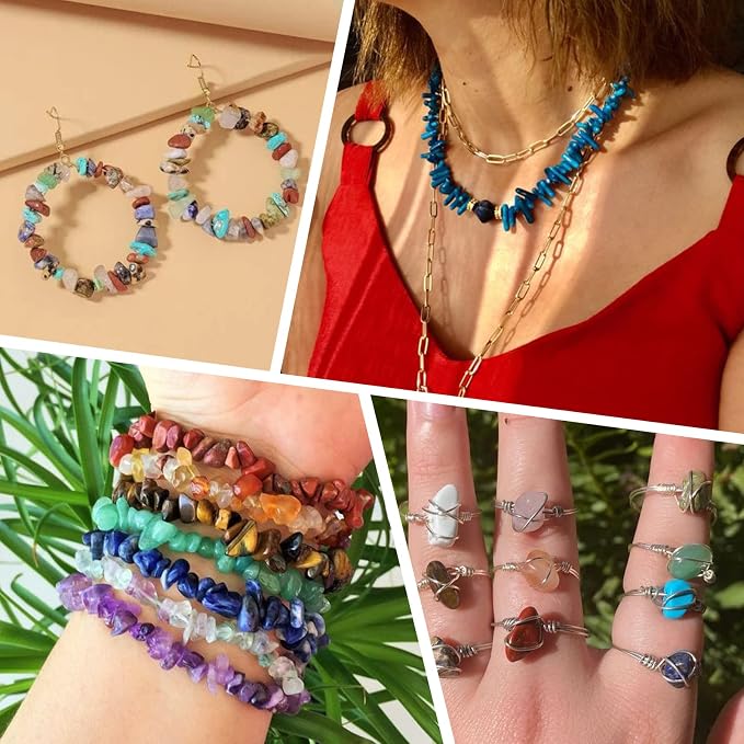 QUEFE 40 Colors Crystal Beads for Jewelry Making Crystal and Gemstone Beads - Image 4