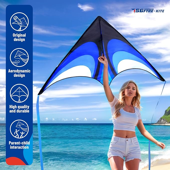 Delta Kite Set for Kids and Adults, Extremely Easy to Launch for Beginners - Image 3