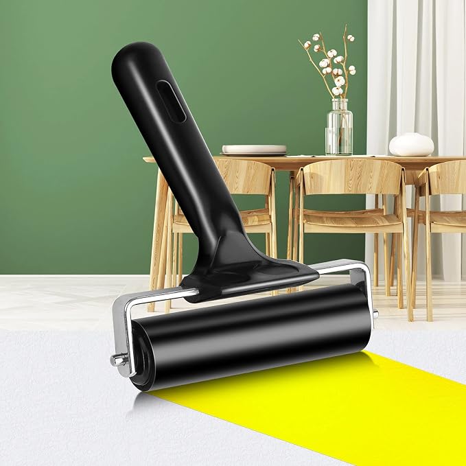 2Pcs Rubber Roller Brayer Rollers Hard Rubber 4 and 2.2 Inch - Image 4