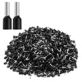 XHF 1000 PCS AWG 14/2.5mm² Wire Ferrules Insulated Copper Crimp Connectors, Crimp Pin Cord End Terminals Black