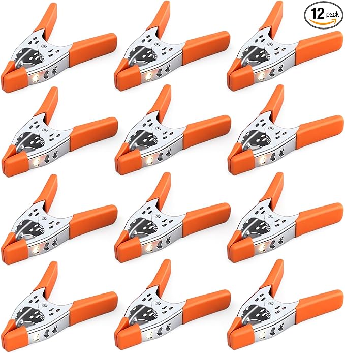HORUSDY 12-Pack 6 Inch Spring Clamps, Heavy Duty Metal Clamp Set by HORUSDY