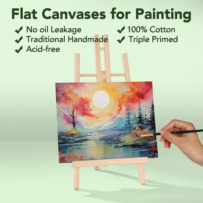 ESRICH 8x10 Canvas for Painting, 60 Pack Canvas Boards for Painting, Blank - Image 3