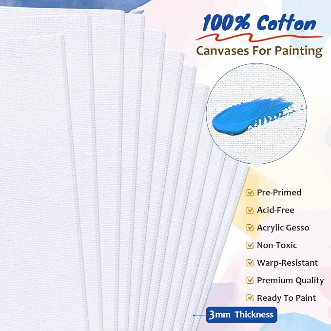 Halobios 12-Pack 11x14 inch Canvas Boards - Image 2
