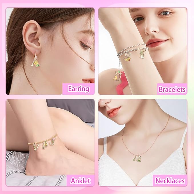 SANNIX 26Pcs Letter Charms, Initial Letter Charms - Image 7
