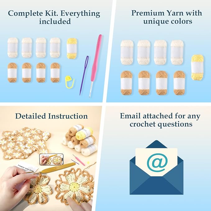 Noocro Crochet Kit for Intermediate or Advanced Levels, Complete Craft Kit for - Image 4