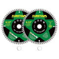 Circular Saw Blade 6-1/2 Inch - 60T ABT Wood Cutting Saw Blade with 4/5” Arbor for Wood, Plastic, Plywood, Particle Boards, Multilayer Boards(2 Pack)