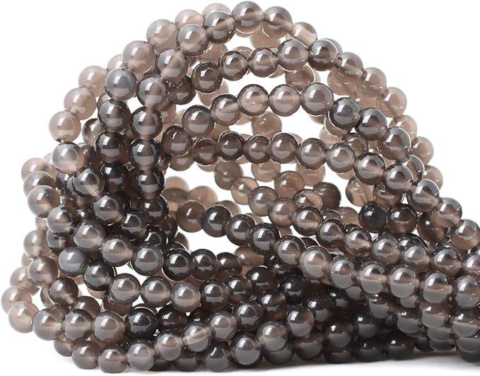 60PCS 6mm Natural Ice Obsidian Gemstone Round Loose Beads Crystal Energy Stone by CHEAVIAN