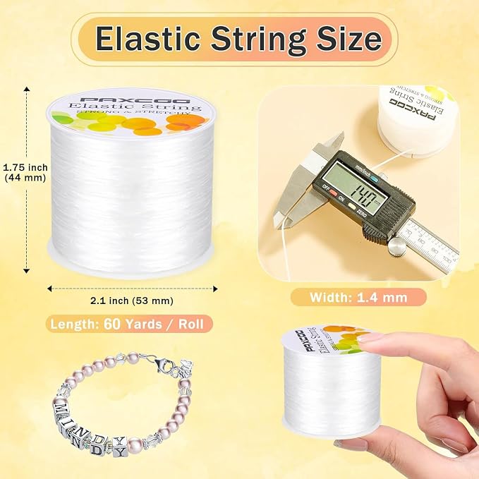 Paxcoo 1.4 mm Elastic Bracelet String Cord - Image 3