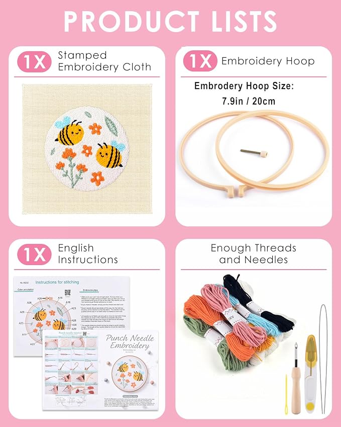 TINDTOP Punch Needle Kits, DIY Punch Embroidery Kits - Image 2