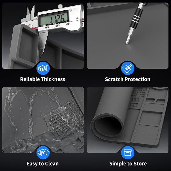 STREBITO Heat Resistant Silicone Soldering Mat up to 932°F, Silicone Work Mat - Image 8