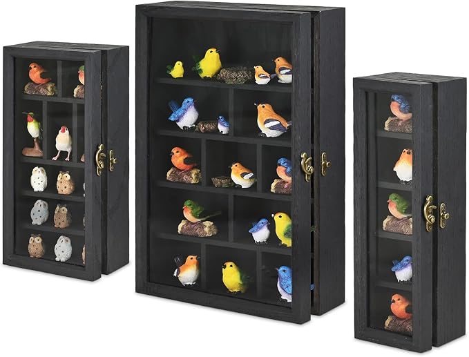 Ikee Design 3 Pcs Set Wall-Mounted Wooden Shadow Cubby Box Display Shelf by IkeeDesign