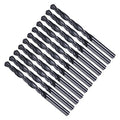 Drill Bit, 6.5mm Cutting Diameter, 4241 HSS Nitriding Black 118° Cutting Angle Versatile Jobber Bits - (Applications: for Drilling Plastic Wood Soft Metal), 12-Pieces