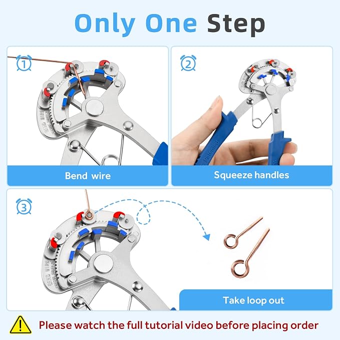 Looper Pliers in One Step for Jewelry Making 1.5mm-2.25mm-3mm Looping Size | - Image 2
